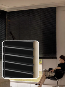 MENG Z·C | Aluminum Alloy No-Drill L-Type Light Blocking Blind Electric Up-and-Down Operation