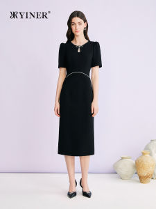New Fashion Summer Embellished Bow Decorated Blended Acetate Dress