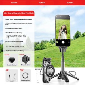 Xundd | Magnetic Selfie Stick with Bluetooth Mini Tripod