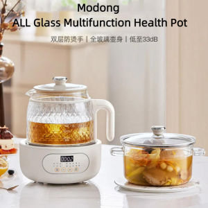 Modong All Glass Thermostatic Health Kettle 1.5L Multifunctional Tea Maker MD-YS02 Household New Style Boiling Water Cup tea pot stew pot Electric Kettle Office Small Scented Tea Kettle coffee pot Electric Hot Water Pot gift Hot Water Bottl