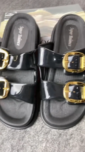 Sandal Jelly Selop Wanita Balance Strap Double Motif Strap Ikat Pinggang 506-6B