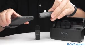 BOYA BY-V4/V4D/V4U 4-Channel Lavalier Lapel Wireless Microphone for iP/USB-C/Tablet/Laptop