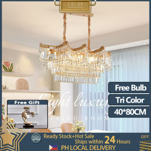 【Free Gift+Tri Color】Ceiling Light Modern Ceiling Light Gold Crystal Luxury Ceiling Hanging Light for Living Dining Room Cloakroom Balcony Decorate Chandelier