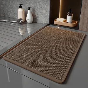 Feitao | Water Absorbent Non-slip Flax Woven Bathroom Mat