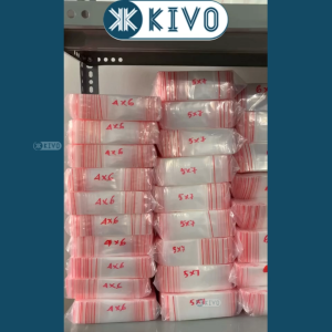 1KG Túi Zip Chỉ Đỏ-Túi Zip Đựng Thực Phẩm/ Đồ Sơ Sinh/ Quần Áo/ Điện Thoại ĐỦ SIZE Nhỏ Mini/ Lớn-KIVO