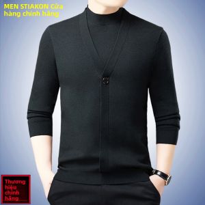 Menstiakon | Đồ Knitwear Giả Hai Mảnh cho Nam Mùa Thu