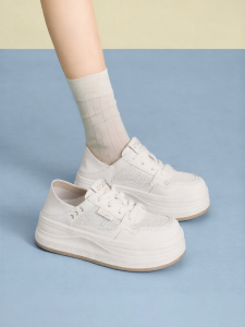 Josiny | Plump and Breathable Platform Sneakers Lace-up Shoes