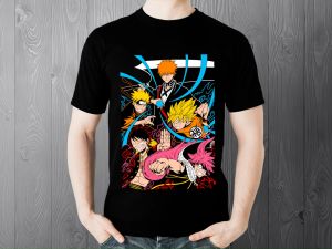 Kaos Tebal & Nyaman: UCHICA NARUTO & NARUTO TEAM Oblong Distro Skyblue Cotton Katun Combat 24S