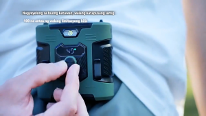 Portable Waist Fan with Charging & Lighting Functions 100 Gear USB Powered 8-30 Hours Long Lasting Ideal for Outdoor Use
