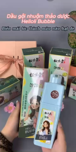 Dầu gội phủ bạc Hello Bubble gội là đen tóc bền màu