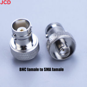 JCD 1pcs Radio Frequency Adapter BNC (Q9) Female to SMA Male Adapter BNC/SMA-KJ Disc Nickel Plated