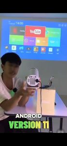 MONOZ HY300 Projector 4K Ultra HD 8000 Lumens High HD Led Projector Mini Projector Wireless Smart Projector With Built In TV Box Home Projector 1080P Projector For Mobile Phone Laser Projector Android Projector 4K Projector Built In Apps 投影仪 投影机