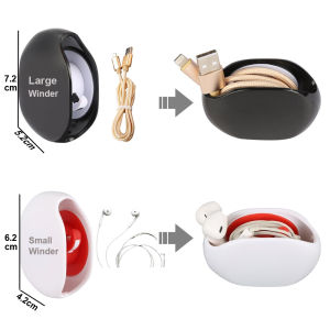 Automatic Cord Winder for Headphone Earbud USB Cables Phone Tablet Reader Charger.Retractable Cable Wire Cord Wrap Organizer