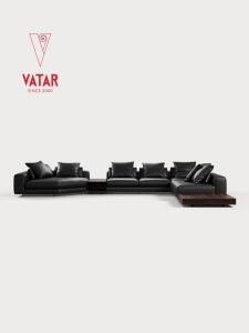 VATAR | Italian Minimalist L-shaped Leather Sofa