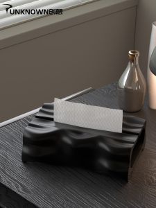 กล่องกระดาษเชือกสีดำหรูหราสไตล์ย้อนยุคสำหรับโต๊ะหน้าร้านขายของในชุมชนแบบไฮเอนด์สำหรับบ้าน