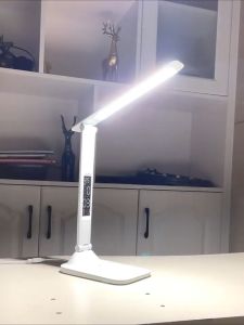 YONUO โคมไฟตั้งโต๊ะ LED ปรับแสงได้3สี โคมไฟนาฬิกา LEDระบบสัมผัสหรี่ได้ table lamp โต๊ะทำงานโคม โคมไฟอ่านหนังสือled ปรับโคมไฟอ่านหนังสือ ไฟติดห้องนอน
