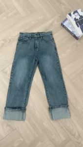 Celana Panjang Wanita High Waist Jeans Baggy Jeans Lipat Bawah Snow | [BAYLE] - 1056 SB JEANS