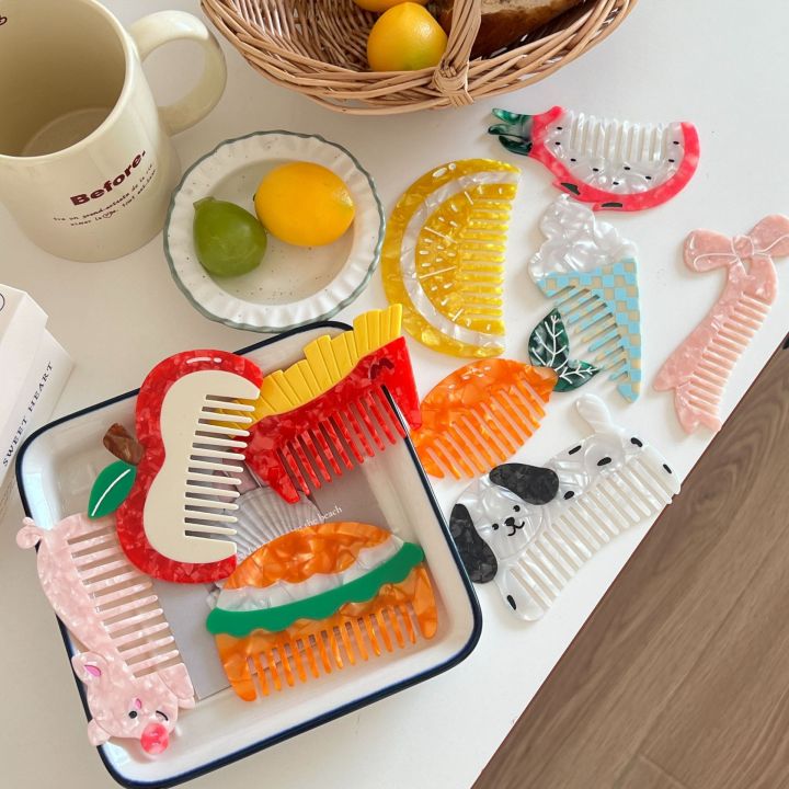 Công Cụ Làm Đẹp Mini Di Động Kiểu Mới, Chải Tóc Hình Trái Cây, Bánh ...