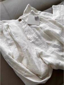 Quần Ống Rộng Màu Trắng Dài Thường Ngày Cho Nữ Mùa Hè Quần Ống Đứng Mỏng Rộng Rãi Quần Dài Quần Ống Rộng Quần Dài