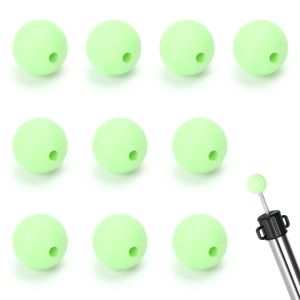 SANLIKE 10 Chiếc Dạ Quang Chống Thấm Nước TPR Cách Nhiệt Chống Sét Vải Cực Đầu Mũ Dành Cho Lều Cắm Trại Hỗ Trợ Phụ Kiện