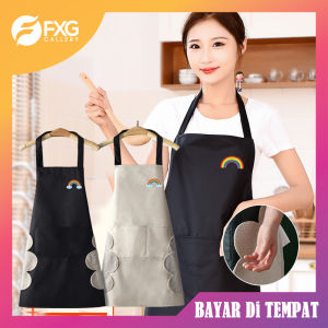 FXG Apron Masak Celemek Korea Style Anti Air Kitchen Dapur Waterproof Anti Minyak Tahan Air CLM01