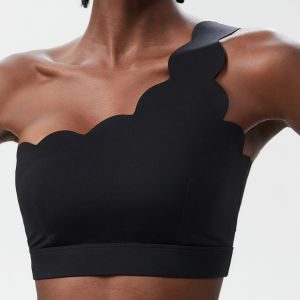 Invisible Wave Lace One-shoulder Yoga Fitness Set