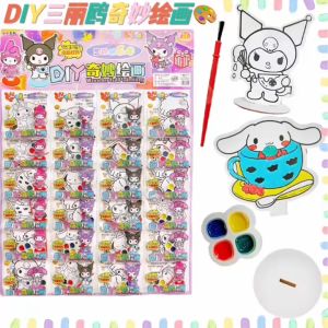 (24 SET) MAINAN DIY BELAJAR MELUKIS GAMBAR CAT AIR ANAK MOTIF SANRIO / MAINAN EDUKASI ANAK MEWARNAI DENGAN CAT AIR / DIY PAINTING KIDS / WATERCOLOR PAINTING