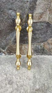 Gagang Pintu Rumah Kuningan Kunci Motif Dahlia Gold 34 cm 2 Pcs