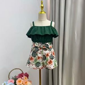 Baju Setelan Anak Perempuan 7 8 9 10 11 12 Tahun One Set Gemoy Import Ootd Tanggung Korea STEL30