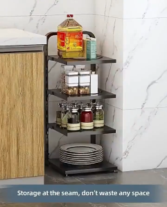 Kitchen Rack 2/3/4 Layers Adjustable Multifunction Pot Shelving Kitchenware Storage Rack#ZWL07