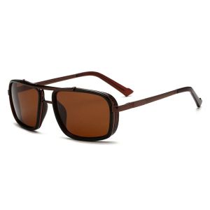 New Sunglasses Punk Sunglasses New Mens Square Uv400 Twin-beam Aviator Sunglasses