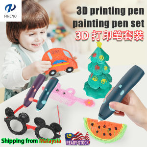 TH【3D printing pen】 [low-temperature type] product 3 d printing tiger stereo children brush pen not hot magic brush painting graffiti trill 3d pen 3d pen set  Wireless Rechargeable Creative Drawing Pen with Free PCL Filament Card 儿童打印笔