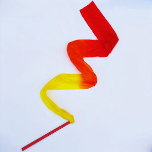 with Stick Colored Silk Children Colorful Ribbon Square Dance Colorful Silk Dance Colored Silk Dancing Colorful Ribbon Strip Sports Props