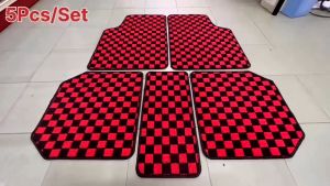PROTON WIRA / SATRIA CARPET 5pcs(set) For Proton Wira & Satria Thai Style Carpet Floor Car Mat Checkmate Dadu Dice Wira Carpet Satria Carpet