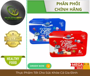 ARCOR - Kẹo Butter Toffees Griego Hộp Thiếc 200g ( Màu Đỏ)