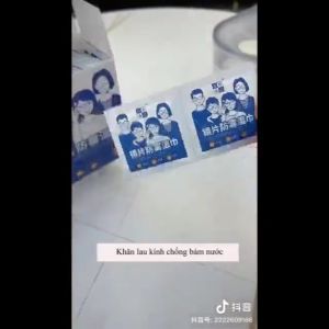 Hộp 100 miếng khăn lau kính nano khăn giấy chống bám hơi nước giấy lau kính chống mờ sương mồ hôi chống nhờn