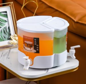 3 in 1 Hot and Cold 360 Degree Rotate Beverage Fruit Tea Water Juice Jar Dispenser Pitcher Set With Free 4pcs Drinking Cup Biggest Sale