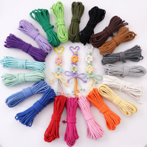 4mm 10m Core Spun Cotton Solid Color Braided Rope for DIY Tapestry Phone Bag Pendant Pet Leash Handcraft Decoration Accessories