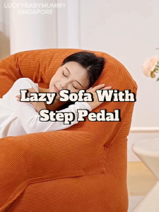 S23 Tatami Lazy Sofa With Leg Rest/ Cozy Tatami Chair for Bedroom Balcony and Living Room/ Washable Cover/LocalStock