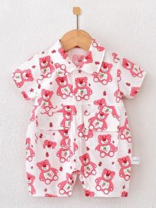 Baby Jumpsuit Purified Cotton Thin Short Sleeve Summer Internet Celebrity Baby Pajamas Romper Newborn Clothes Going out Rompers