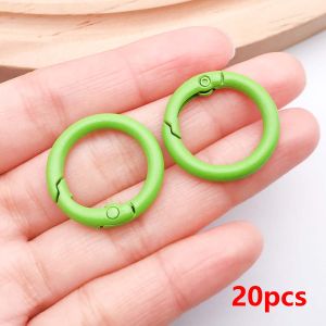 20 Chiếc Khóa Tròn Kim Loại Nhiều Màu Sắc 24mm Với Vòng Mở Móc Khóa Hợp Kim Dạng Càng Cua Phụ Kiện Làm Đồ Trang Sức Tự Làm