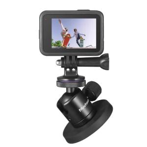 Minifocus C1302 Action Camera Suction Mount Magnetic Bracket With 1/4 Screw 360° Ballhead For Gopro 12 Phone Light Gopro Base