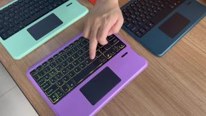 Deutsch Wireless Bluetooth Backlight Touchpad Keyboard for Phone iPad Tablet Laptop German Keyboard for Android iOS Windows