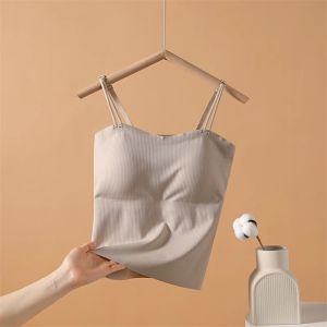Ice Silk Seamless Strapless Vest Womens Chest Pad Beautiful Back Underwear Spring Summer New Base Layer Matching Tube Top