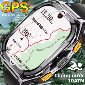 Đồng Hồ Thông Minh Military TANK X5 Dành Cho Nam Chống Nước 10ATM Tích Hợp GPS La Bàn Máy Đo Độ Cao Gọi Bluetooth Màn Hình AMOLED 1.96 Inch Hơn 150 Chế Độ Thể Thao