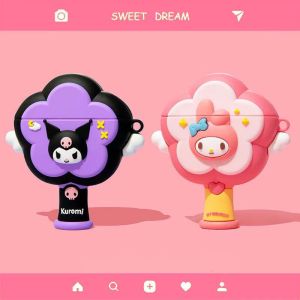 เคสซิลิโคนเหลวเมจิกคุรุมิ & เมโลดี้ & คิตตี้เคสป้องกันหูฟังซิลิโคนเหลวสำหรับ AirPods Gen 1/2 Gen 3 Pro Pro2ซีรีส์