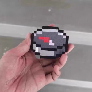 Retro Pixel Style LED Electronic Compass Rechargeable Mini Navigation Gadget Keychain Gift for Outdoor Travel Role Playing Props