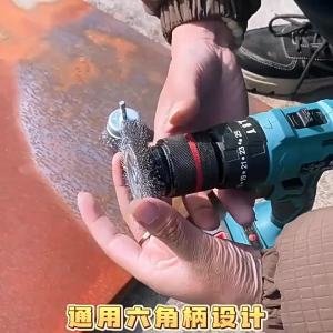 Hex Shank Wire Brush Rust Removal Cleaning Polishing Drill Brushes Coarse Carbon Steel Crimped Wire Wheel for Power Rotary Tools