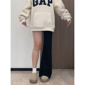 กางเกงยีนส์ทรงขาบานเอวสูง ทรงตรง สำหรับผู้หญิงไซส์ใหญ่ สีดำ ทรงเข้ารูป ทรงกระบอกเล็ก ทรงหลวม สำหรับฤดูใบไม้ร่วง