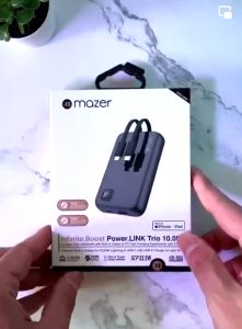 Mazer Power Charge Link PD20W 10000mAh Power Bank | Dual Charging Port | USB-C & L Cable